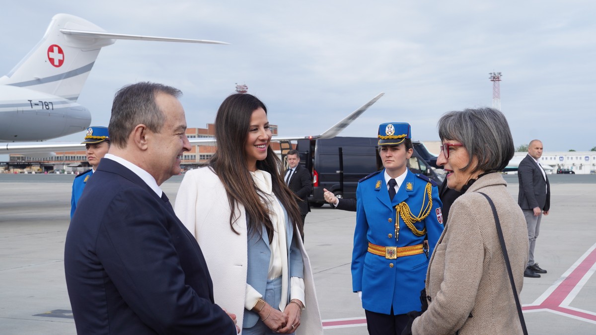 Ministar unutrašnjih poslova Ivica Dačić, Tamara Vučić i Karolin Parmelan