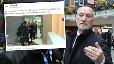 Szarpanina w siedzibie PAP. Antoni Macierewicz nie chciał słuchać [WIDEO]