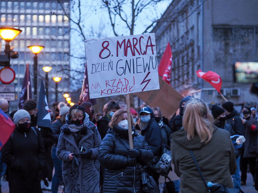 Manifestacje w Dzień Kobiet. Protest w Łodzi