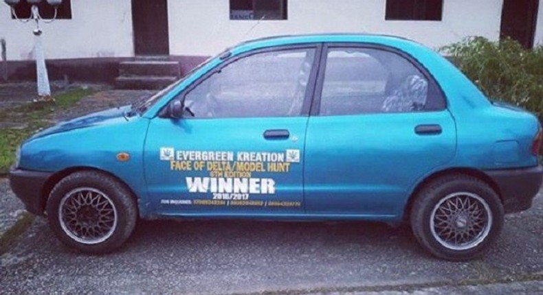 This 'sports' car was won by a beauty queen