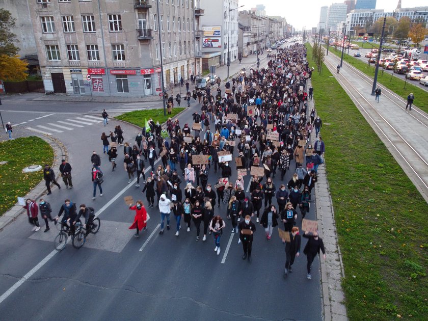 Protest w Łodzi