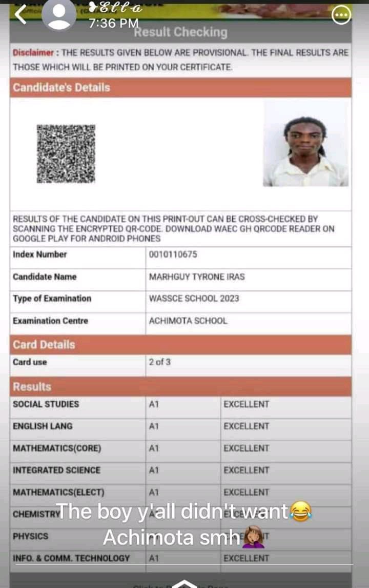 Tyrone Marhguy, popular Rastafarian student scores A1 in all subjects in WASSCE