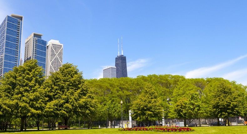 Cities in the midwest, such as Chicago (pictured here), Des Moines, Saint Louis and Minneapolis are popular and relatively affordable destinations for young homebuyers.