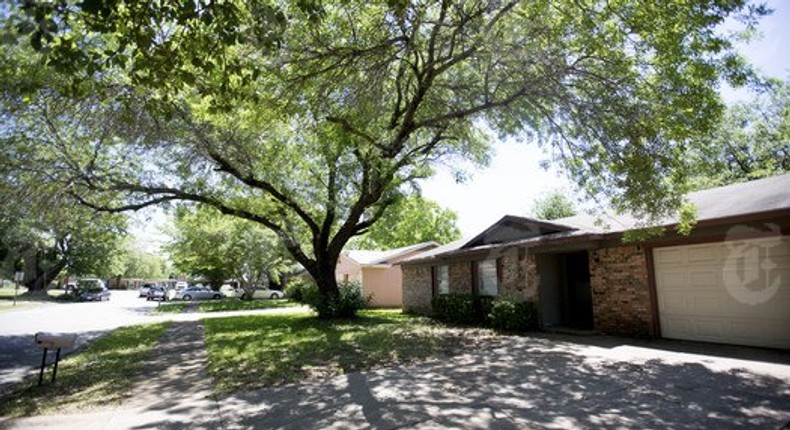 The home of Lisa Roberson, where 15-year-old Jordan Edwards attended a party at before he was fatally shot in the head by a police officer, in Balch Springs, outside Dallas, May 2, 2017. Investigators in Texas were examining footage from police body cameras as they tried to piece together the events that led to the shooting in a car over the weekend, a spokeswoman said. 