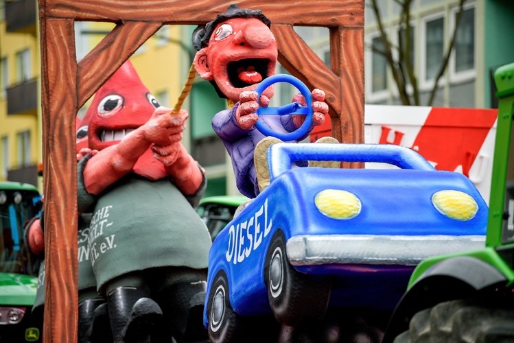 Karykatura obrazujące skandal z dieslem