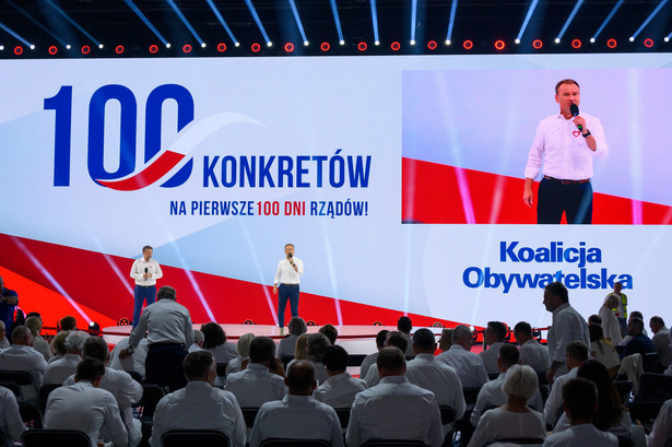 Wybory 2023. Koalicja Obywatelska zaprezentowała program wyborczy opatrzony hasłem: "100 konkretów na 100 dni"