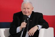 Jarosław Kaczyński podczas spotkania w Ostródzie