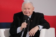 Jarosław Kaczyński podczas spotkania w Ostródzie