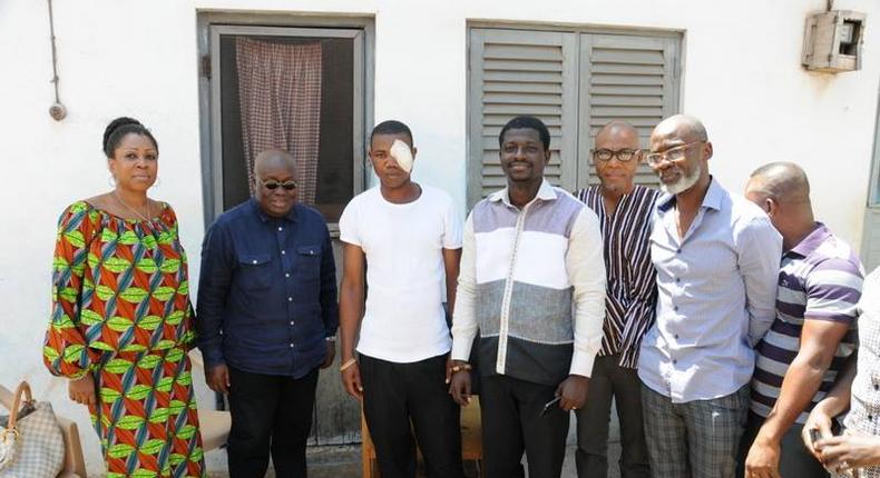 Nana Akufo-Addo also donated an undisclosed amount of cash to Justice, to aid him in his medical expenses.