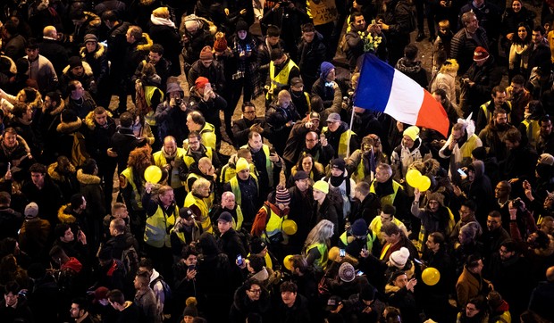 Žuti prsluci, Pariz, protest, Nova godina, EPA- ETIENNE LAURENT