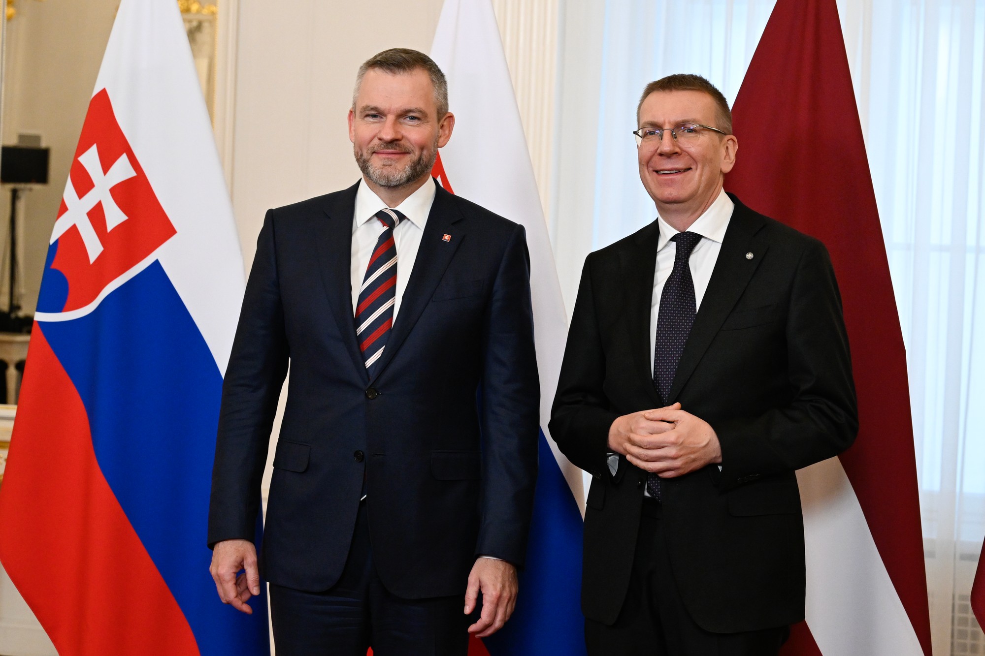 Prezident Peter Pellegrini sa v Rige stretol s lotyšským prezidentom Edgarsom Rinkévičsom.