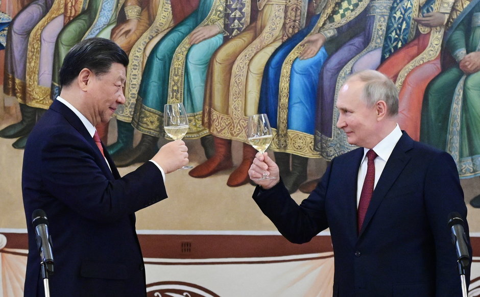 Xi Jinping i Władimir Putin w Moskwie, marzec 2023 r.