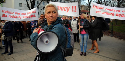 Protest opiekunek MOPS w Łodzi