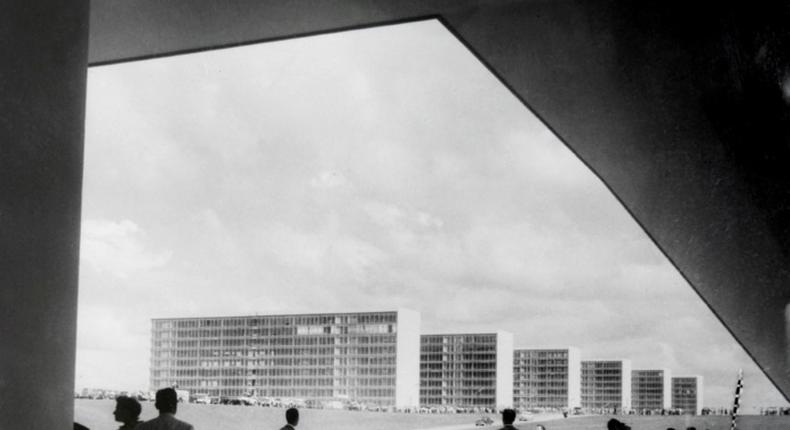 Brasilia, the futuristic city  inaugurated as Brazil's capital on April 21, 1960