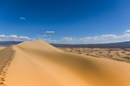 Gobi Desert Sand Dunes Foot Tracks