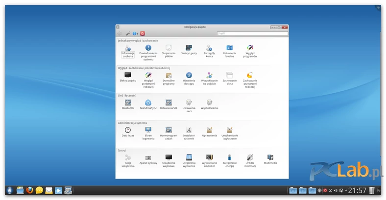 Narzędzia konfiguracji pulpitu KDE (kliknij, żeby powiększyć)