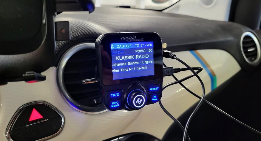 DAB-Adapter Auvisio FMX-680 im Test: Digitalradio & Bluetooth im Auto  nachrüsten | TechStage