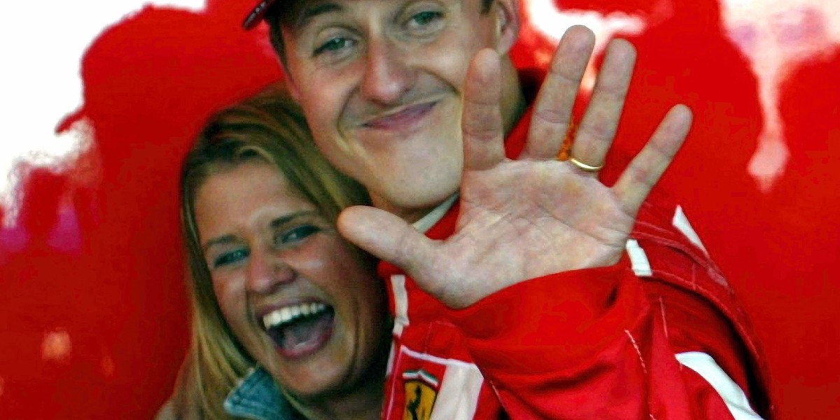 Michael Schumacher z żoną