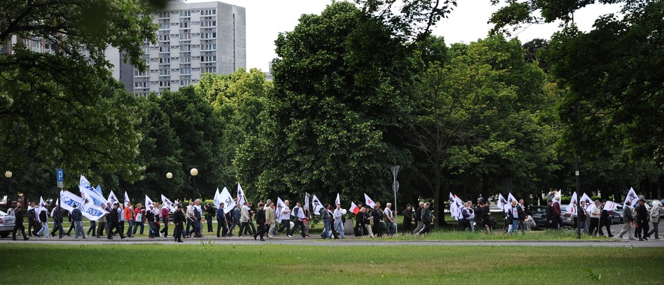 WARSZAWA PIKIETA NSZZ SOLIDARNOŚĆ