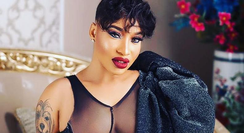 Tonto Dikeh's birthday is coming soon and she will be gifting herself a new pair of boobs [Instagram/TontoDikeh]