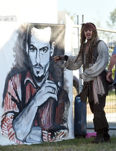 Johnny Depp na planie w Brisbane