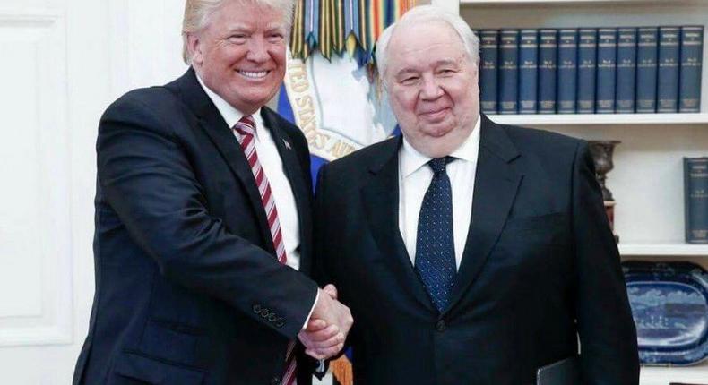 President Trump with Russian Ambassador Sergei Kislyak.