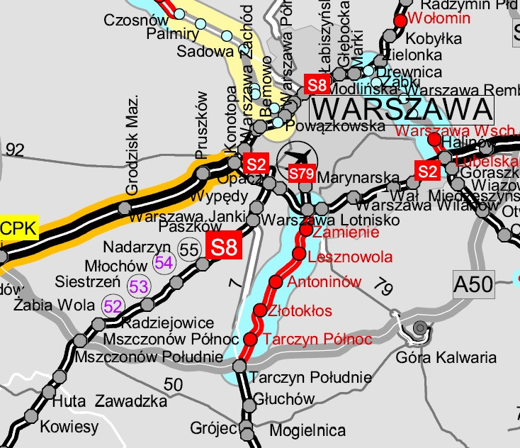 S7 Warszawa – obwodnica Grójca i S17 Warszawa Wschód — Lubelska