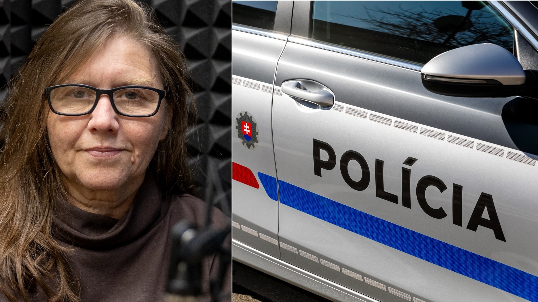 Marta Šimečková a policajné auto