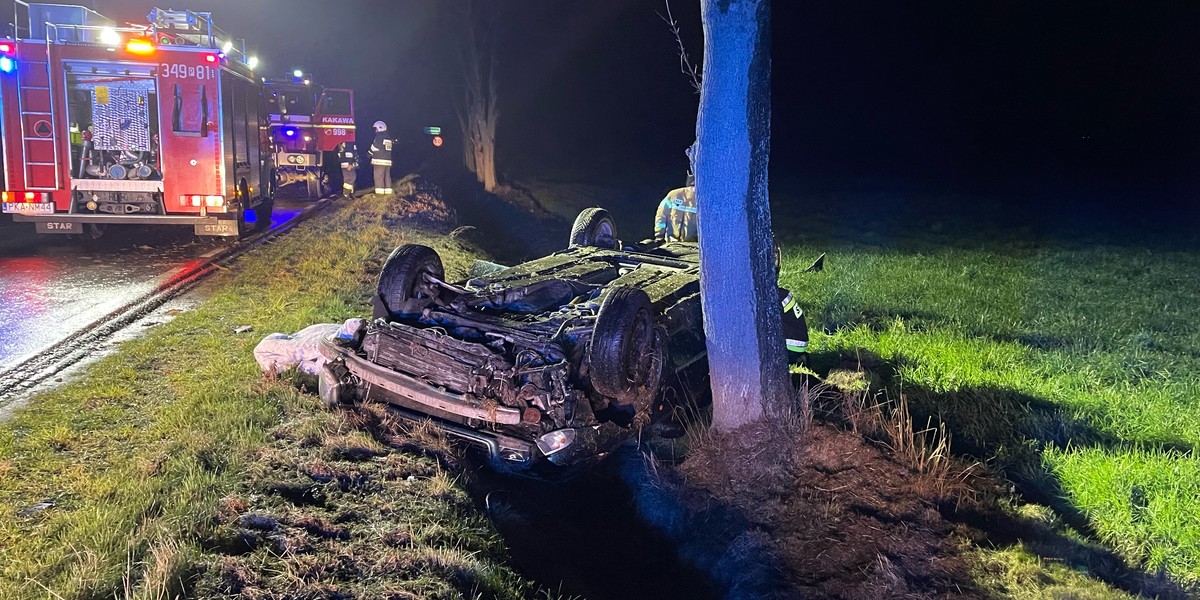 Tak wyglądał po wypadku samochód pijanego 19-latka. Markę trudno rozpoznać. 