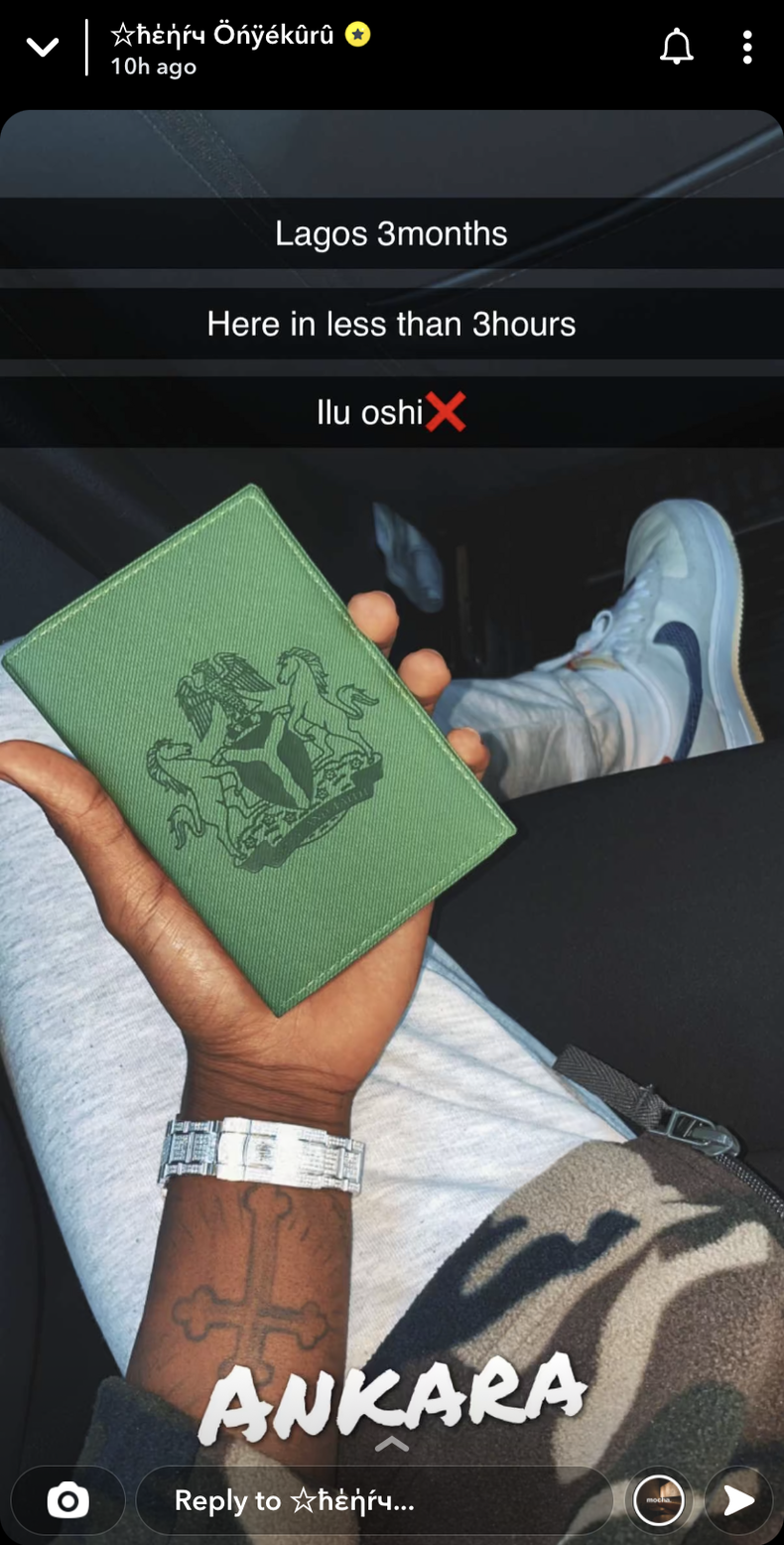 Ο Henry Onyekoro στο Snapchat