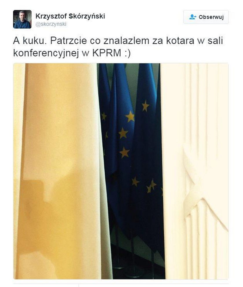 Flagi UE za kotarą