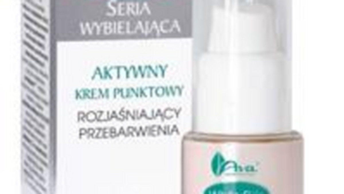 Aktywny krem punktowy przeznaczony do codziennego aplikowania na skórę o nierównej pigmentacji z przebarwieniami spowodowanymi działaniem promieni słonecznych, wiekiem i zaburzeniami hormonalnymi. Specjalny aplikator umożliwia naniesienie kremu idealnie w miejsce przebarwienia. Krem powoduje natychmiastowe rozjaśnienie skóry, a regularnie stosowany zmniejsza intensywność i wielkość przebarwień. Zawiera nowej generacji substancje aktywne: optyczny rozjaśniacz skóry Lumisphere® - inhibitor tyrozynazy, obniżający poziom melaniny w skórze, naturalne filtry UVA/UVB - chroniące skórę przed szkodliwym działaniem promieni słonecznych oraz witaminę C - rozjaśniającą cerę.
sugerowana cena: 31 zł; pojemność: 15 ml