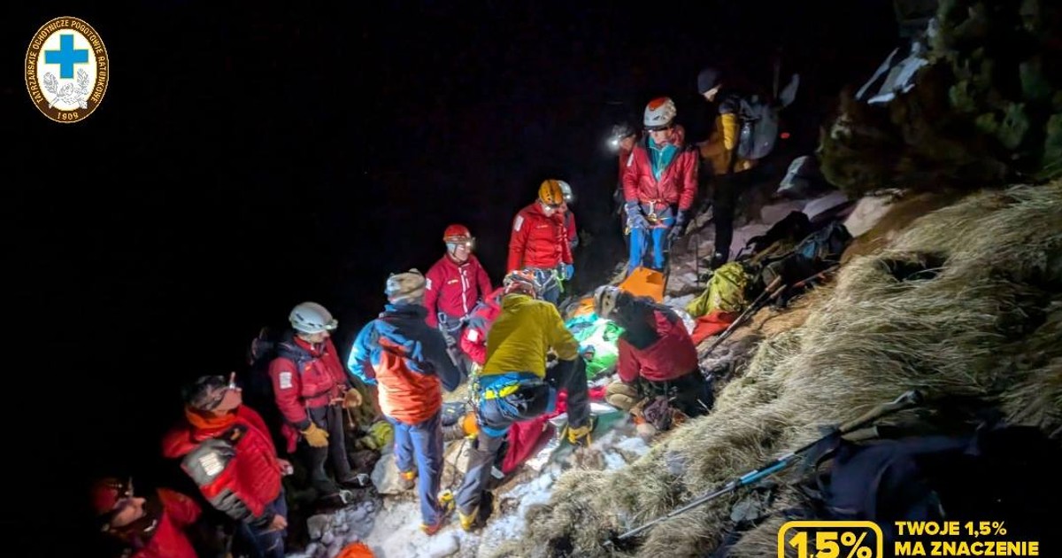 Chwile grozy w Tatrach. Turysta spadał ponad 100 m. Miał ogromne szczęście