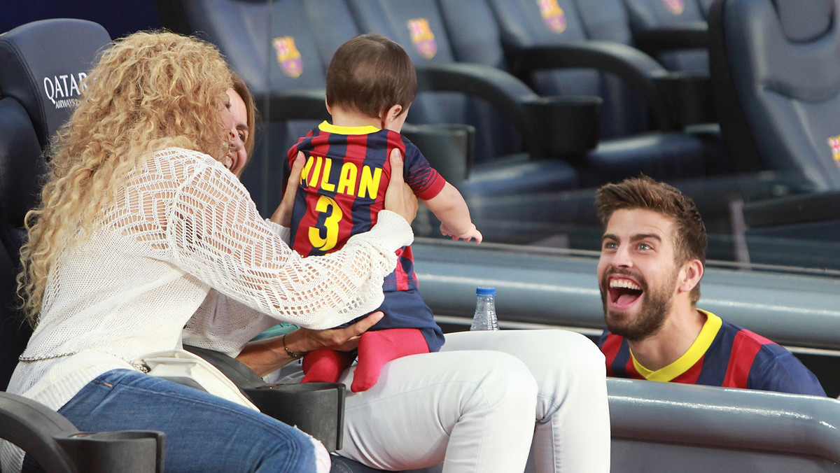 Gerard Piqué z synkiem Milanem