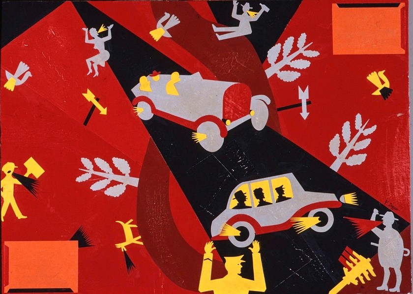 FORTUNATO DEPERO «News Auto Atlas – progetto per copertina», 1929.