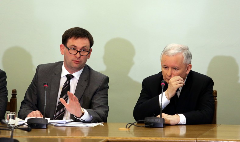 Daniel Obajtek i Jarosław Kaczyński w 2013 r.