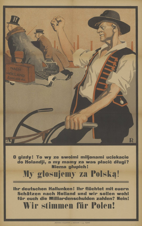 W plebiscycie mogli wziąć wszyscy, którzy przyszli na świat na Górnym Śląsku. Na ilustracji kolejny polski plakat z okresu plebiscytu