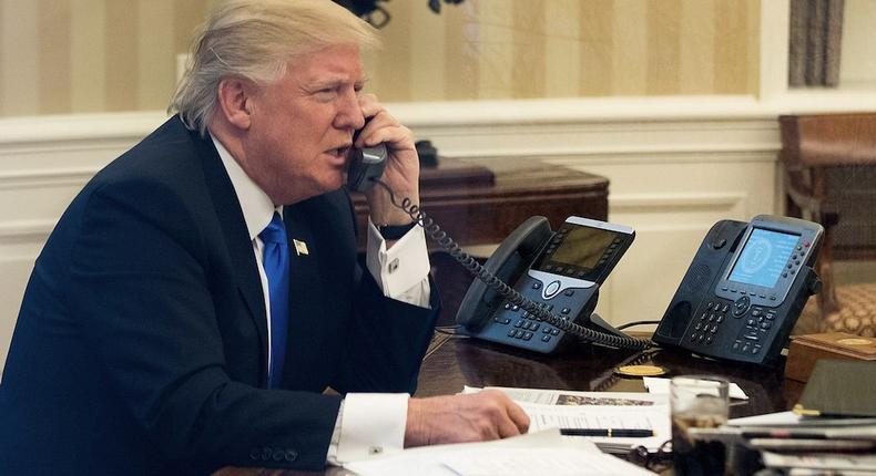 President Donald Trump in the Oval Office.