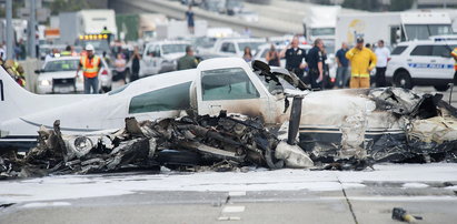 Samolot runął na autostradę. Świadkowie mówią o cudzie