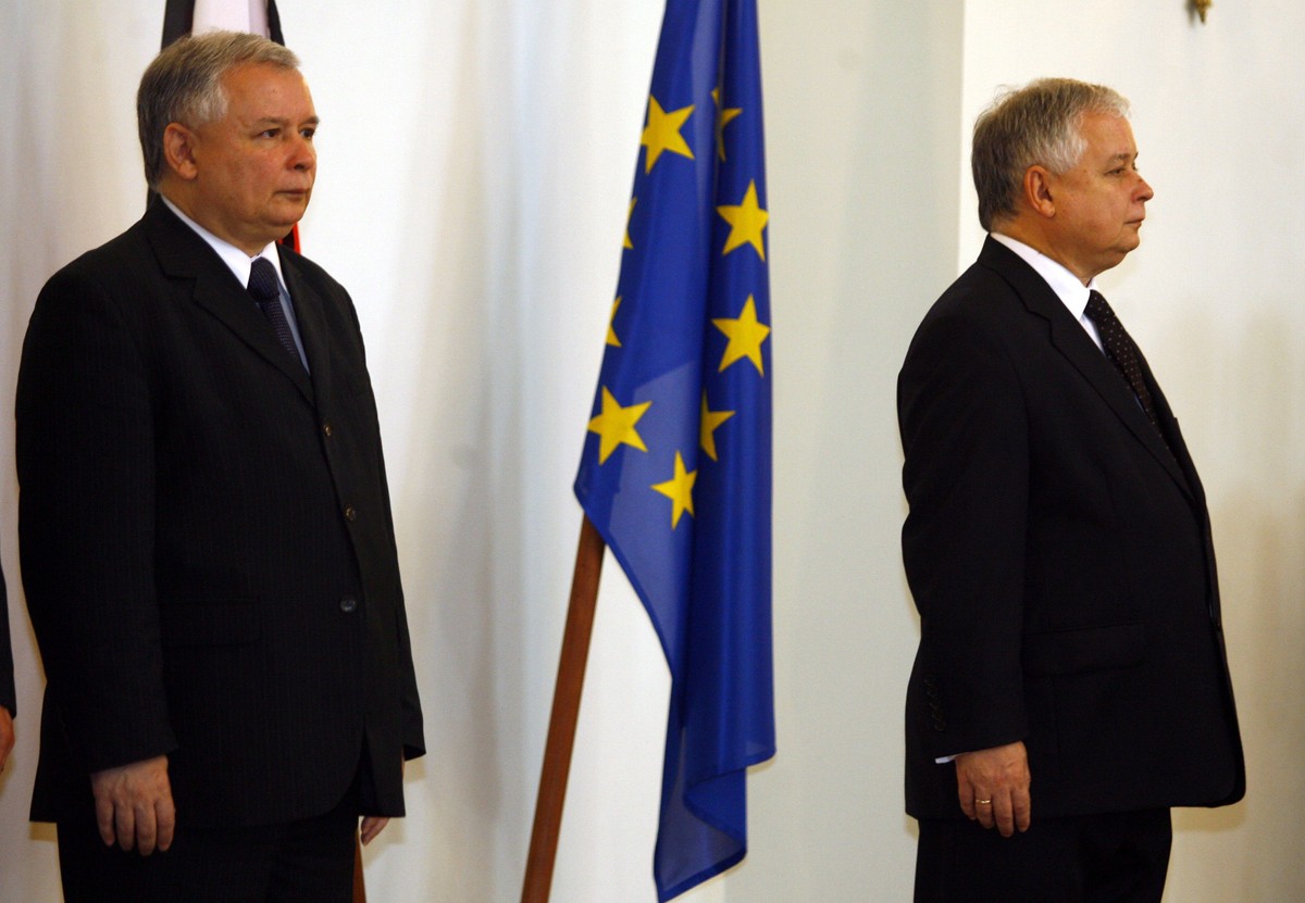 Jarosław Kaczyński i Lech Kaczyński