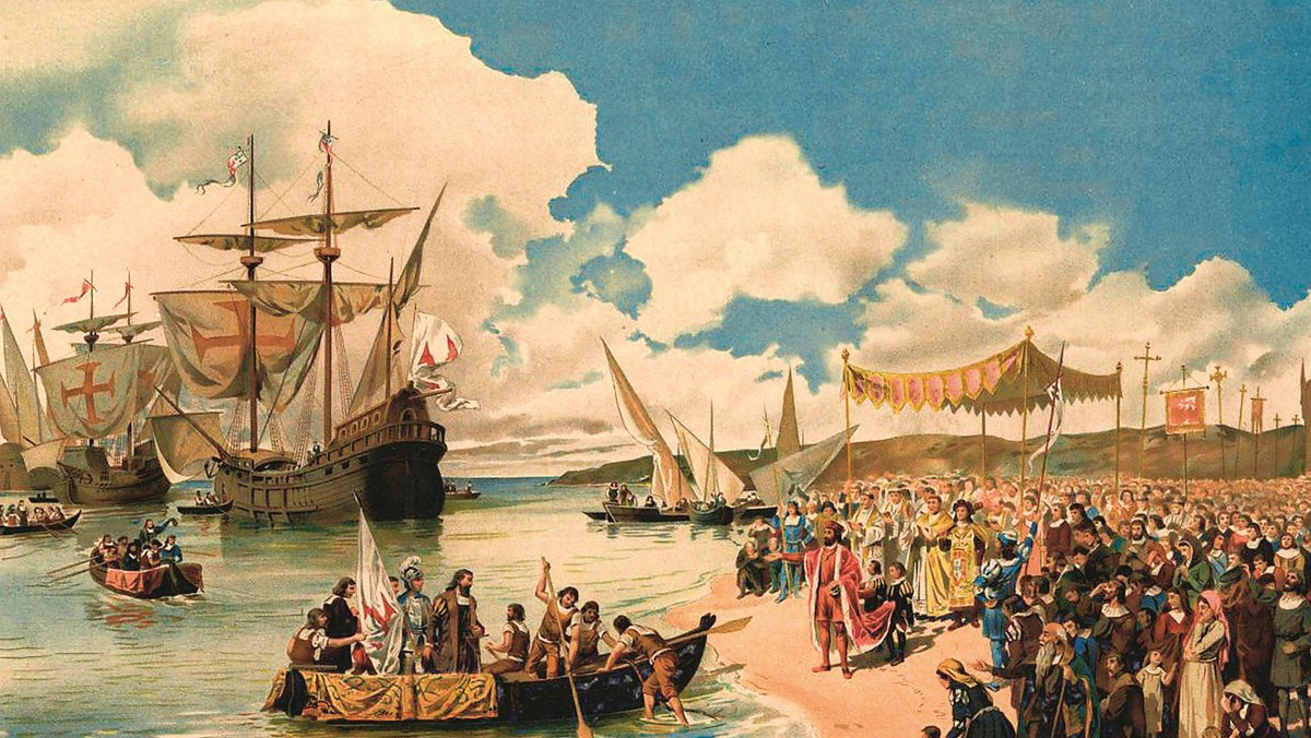 The departure of Vasco da Gama to India in 1497 Alfredo Roque Gameiro