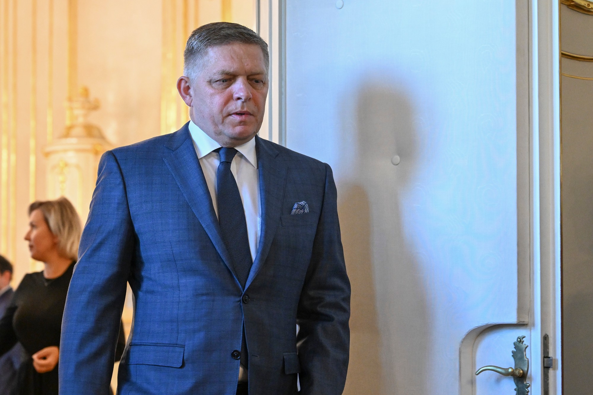 Predseda strany SMER-SD Robert Fico počas prijatia v Prezidentskom paláci 2. októbra 2023 v Bratislave.
