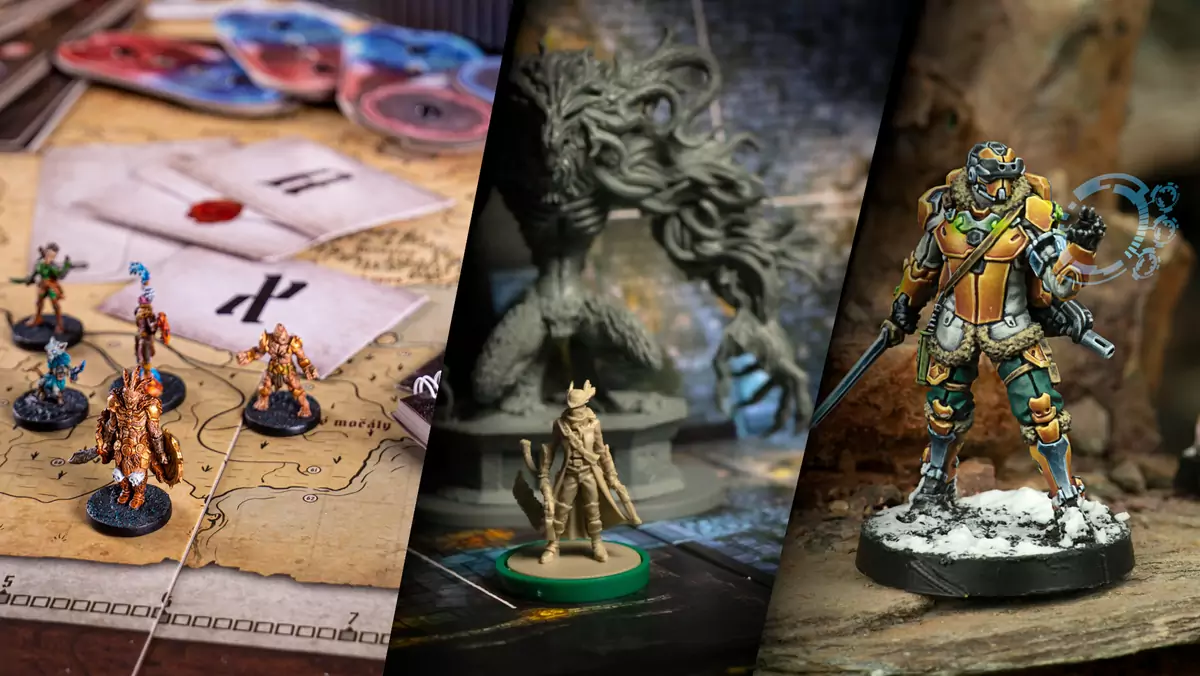 Gry planszowe dla graczy - od lewej Gloomhaven, Bloodborne: Gra Planszowa oraz Infinity