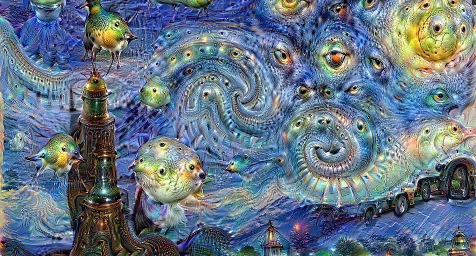 Obraz namalowany przez SI o nazwie Deep Dream