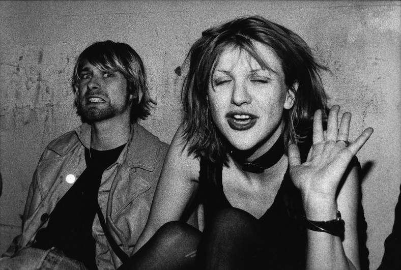 Kurt Cobain i jego żona Cortney Love 