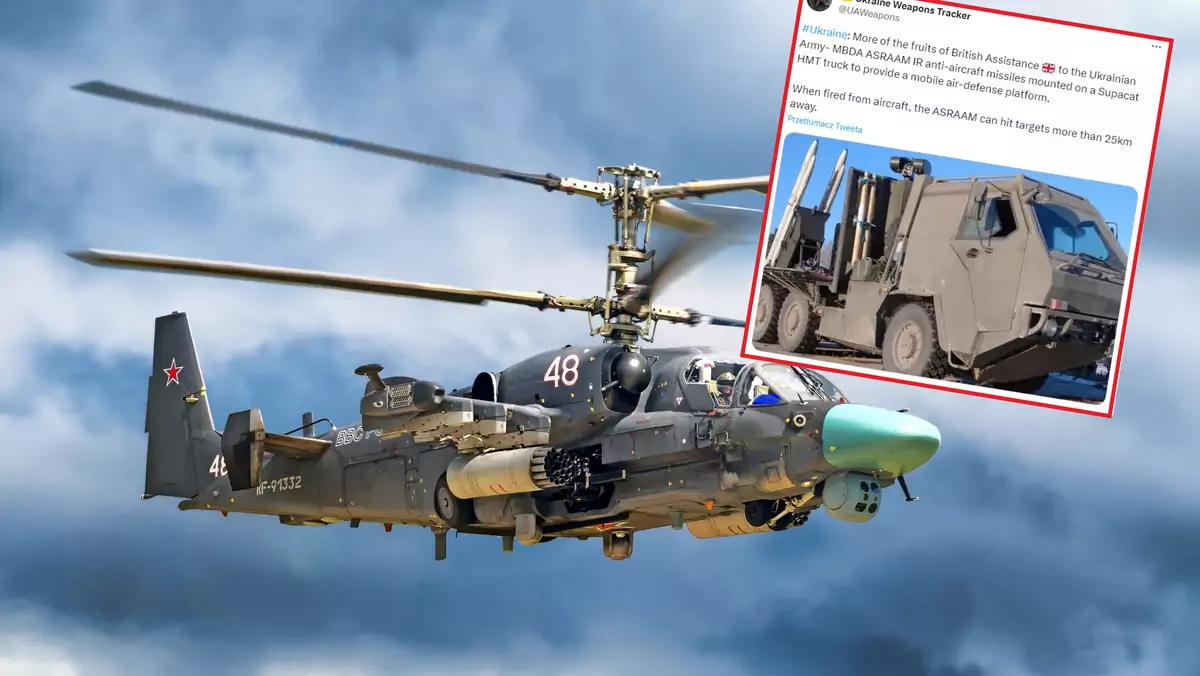 Rosyjski śmigłowiec Ka-52 — to aktualnie jedno z większych zagrożeń dla Ukraińców