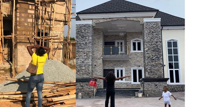 Strong woman ‘angrily’ builds 7-bed-roomed house after husband chased her out of 1-bedroom home