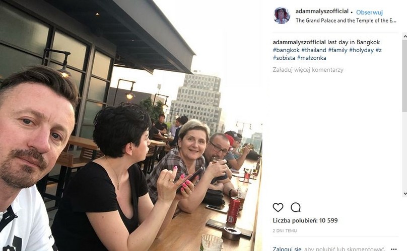 Adam Małysz na wakacjach