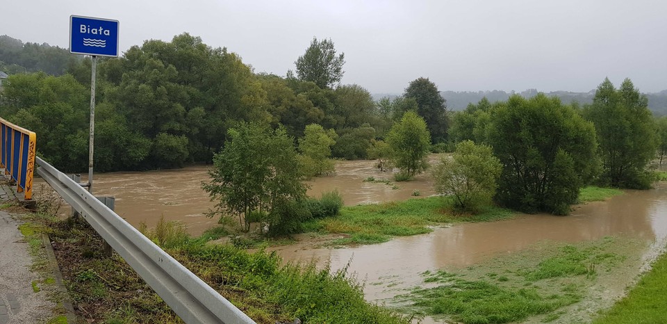 Alarm przeciwpowodziowy w Ciężkowicach