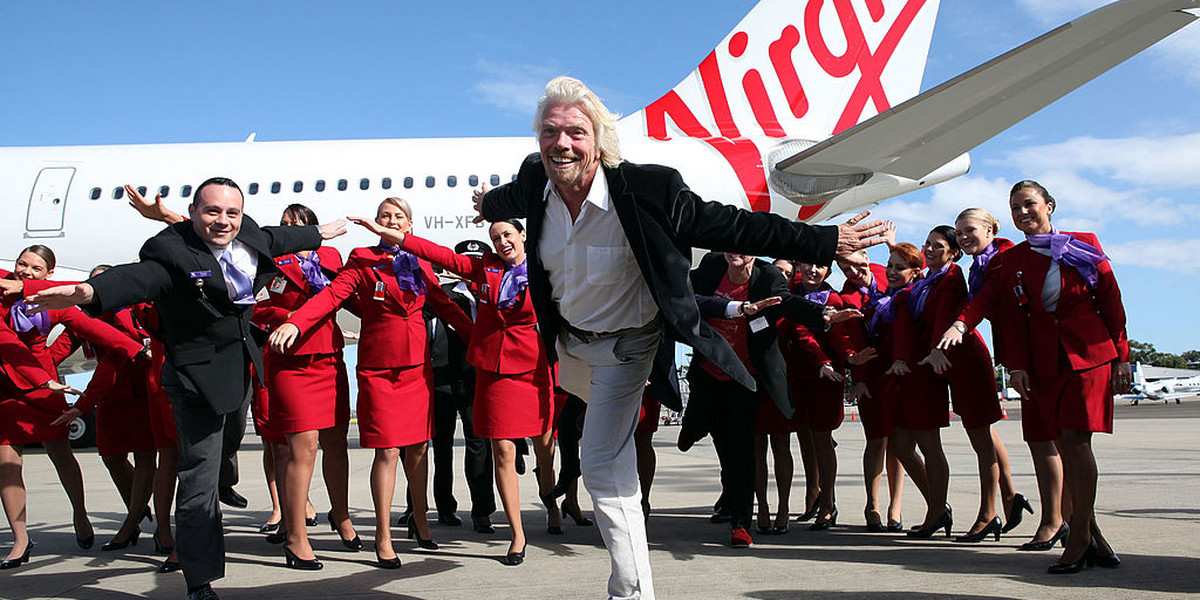 Richard Branson, jak wielu ludzi, uwielbia podróżować - ale może robić to własnymi samolotami